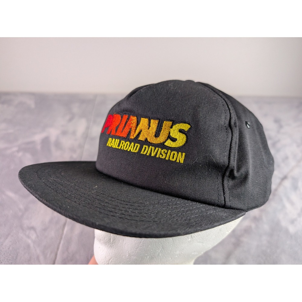 Vintage Primus Railroad Division Snapback Hat K-Products Black Made in USA